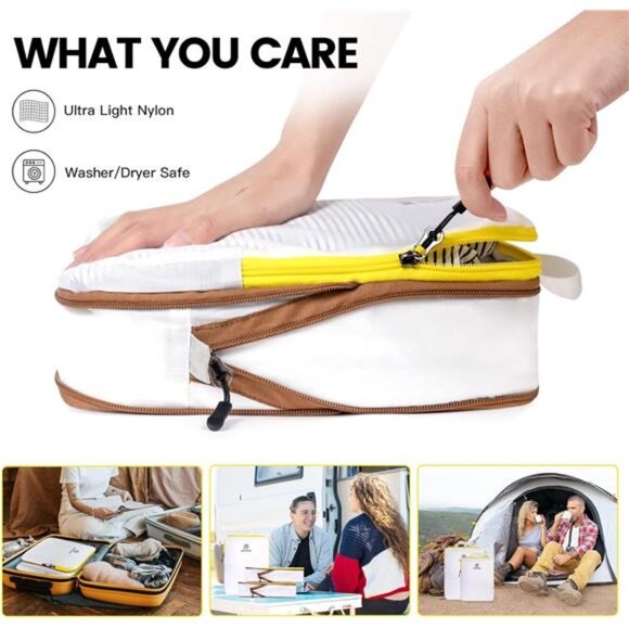 Lightweight Compression Packing Cubes for Suitcases, Compressible Expandable main image 6